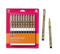 SAKURA Pigma Micron Black Ink Multi-tip Set, 10 Pack