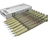 Sakura Pigma Micron Felt Tip Artist Drawing Pens - Black, 8 Pen Set