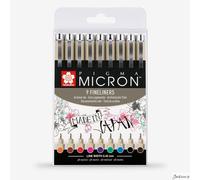 Sakura Pigma Micron Fineliner Pens Pigment Ink 0.45mm Set Of 9 Wallet