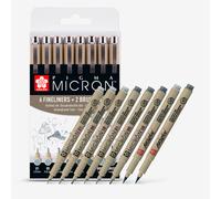 Sakura : Pigma : Micron Pen : Set of 8 : Light Cool Gray and Cool Gray