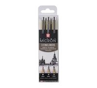 SAKURA : Pigma : Micron Pen : Wallet : Set of 3 : Black
