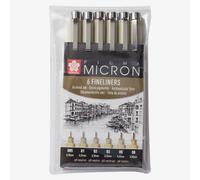 Pigma Micron Wallet 6 fineliners Black