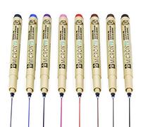 Sakura Pigma Micron PN Fineliner Pens - 0.4/0.5mm - 1 of Each Colour - Pack of 8