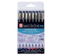 Sakura Micron PN, 8 coloured pens in a case