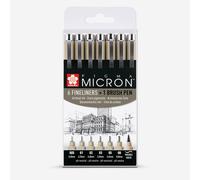 Sakura Pigma Micron 6 fineliners + 1 brushpen