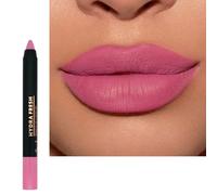 Sakura Pink Lipstick, Matte Velvet Lip Balm Lip Liner 2 in 1, Rose Lip Tinted Long Lasting Waterproof Lipliner, High Pigmented Lipsticks Pencil Set, Non-stick Cup Gifts for Women