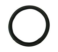 Sakura 'Racing' Steering Wheel Cover Black Stitched Design Universal Easy Fit for Most Cars Vehicles Improve Grip Soft Comfortable Faux Leather Look