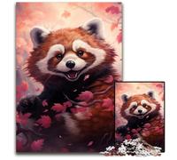 Sakura Red Panda 1000Pc Adults Jigsaw Puzzle Puzzles for Adults for Holidays, Birthdays, And Family Game Nights 50x75CM/19.68x29.52inch