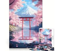 Sakura Reflections Jigsaw Puzzles for Adults1000 Piece Mind Game Toy Anxiety Relief Neat Cut Art Collectible (38x26cm)