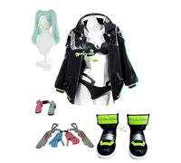 Sakura-Saki Cosplay Wig with Shoes, Real Shoot! Rebecca Edge Runners Cosplay Costume, Hand Spear (2), Spear (2), Tool Gloves, Costume (Tools Sold Separately), Parties, Christmas, School Festivals