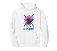 Sakura Season Dripping Cherry Blossom Edgy Japanese Fan Pullover Hoodie