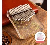 Sakura Shape 17 Key Kalimba, Perfectly Designed Thumb with Tuning Accessories (B)