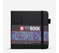 Sakura Sketch Notebook-80 Sheets, Black Pages, 12 x 12 cm