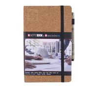 SAKURA Sketch Notebook 13x21 cm Hardcover with Pen Holder & Black Pigma Micron | 80 Cream White 140 g/m² Acid-Free Sheets | Elastic Closure for Ink, Pencil, Oil Pastel & Charcoal Creations