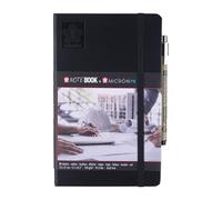 SAKURA Sketch Notebook 13x21cm Hardcover 80 Cream White 140gsm Acid-Free Sheets with Pigma Micron & Pen Holder