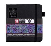 Sakura Sketch Notebook-80 Sheets, Black Pages, 12 x 12 cm