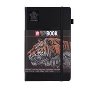 Sakura : Sketch Note Book : Hard Back : Portait : 140gsm : 80 Sheets : 13x21cm (Apx.5x8in) : Black Pages