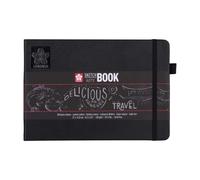 Sakura Sketchbook Black | 21 x 14.8 cm, 140 g, 80 Sheets Black Paper | Hardcover Sketchbook for Pencil, Pastel, Ink, Gouache