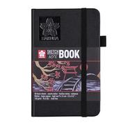 Sakura Sketchbook Black | 9 x 14 cm, 140 g, 80 sheets Black Paper | Hardcover Sketchbook for Pencil, Pastel, Ink, Gouache