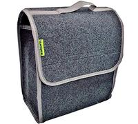 Sakura Small Flip-Top Boot Organiser for Cars and Other Vehicles SS5232 - Dark Grey Carpet Material, Hook and Loop, Carry Handle, 29 x 15 x 30 cm