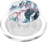 Sakura Spirit: Retro Japanese Cherry Blossom Collection PopSockets PopGrip for MagSafe