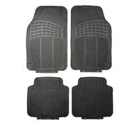 SAKURA SS3601 All Weather Car Mat Set - Universal Fit Rubber Floor Mats, Heavy Duty, Anti-Slip, Protects from Dirt, Snow, Mud & Spills - 4 Piece Kit