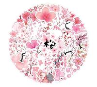 Sakura Stickers,Sakura Graffiti Stickers,50Pcs Vinyl Waterproof Decals for Kids Teens,for Phone Laptop Water Bottles Skateboard Computer Phone Luggage Guitar Car Gifts