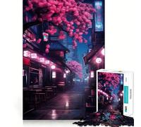 Sakura Street 1000 Piece Jigsaw Puzzles for Adults Jigsaw Recall Boost Mental Relax Smooth Cut Birthday Gift (38x52cm)