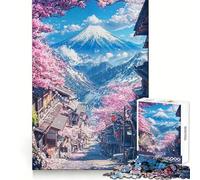 Sakura Street to Fuji 1000 Pieces Jigsaw Puzzles for Teenagers Logic Train Toy Quiet Fun Smooth Cut Lovely Gift (50x75cm)