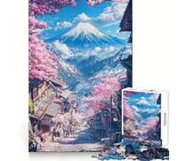 Sakura Street to Fuji Hard Jigsaw Puzzle for Adults 1000 Pieces Recall Boost Quiet Calm Smooth Cut Classic Gift (38x52cm)