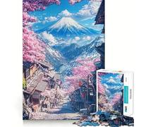 Sakura Street to Fuji Jigsaw Puzzles for Adults 1000 Pieces Brain Skill Relaxed Mind Exact Edge Art Collection Piece (38x26cm)