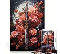 Sakura Sword Japan 1000 Piece Jigsaw Puzzle for Adults Memory Gain Gentle Leisure Design Assembly Art Collection Piece (38x52cm)