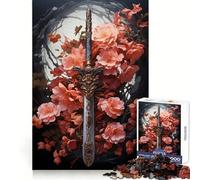 Sakura Sword Japan Jigsaw Puzzles 1000 Piece for Teenagers Strong Logic Toy Mental Relax Clear Edge Stylish Gift (50x75cm)