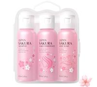 Sakura Travel Size Shampoo and Conditioner, Mini Shampoo and Conditioner Set, Travel Shampoo and Conditioner, Sakura Bath & Hair Care Set Women Beauty Sets with Hair Shampoo & Conditioner Set