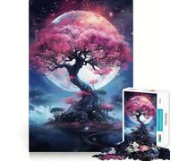 Sakura Tree Cosmos Jigsaw Puzzles for Adults 1000 Pieces Brain Skill Relaxed Mind Exact Edge Art Collection Piece (38x26cm)