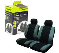 Sakura Universal Neo Front Seat Covers Inc Headrests Black & Grey Washable Airbag Safe
