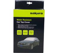 Sakura SS5384 Large Grey Car Top Cover - Frost Protection Water Resistant - Universal Easy Fit - Choose From 4 Sizes, Grey