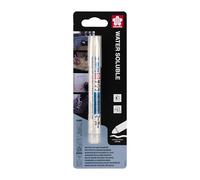 SAKURA Water Soluble Marker White - Versatile Crayon Stick for Industrial Use - Easily Removable Marks on Glass, PVC, Wood - 15 mm Diameter, 125 mm Length