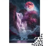 Sakura Waterfall 1000-Piece Puzzle for Adults, 38x26cm/1000pcs; White Card Pieces for Easy Sorting; to Finish in A Few Relaxed Sessions