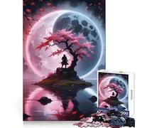 Sakura Watrefall Yin Yang Teenagers 1000 Piece Jigsaw Puzzle Logic Boost Toy Indoor Fun Premium Edge Memorable Gift (38x52cm)