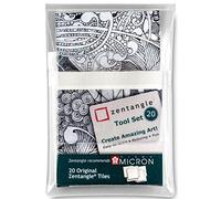 SAKURA Zentangle 89 x 89 mm Original Zentangle Tiles (Pack of 20), white