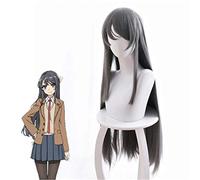 Sakurajima Mai Wig Cosplay Seishun Buta Yarou Wa Bunny Girl Senpai No Yume Wo Minai Long Grey Heat Resistant Hair Costume Wigs