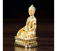Sakyamuni Statue Tibetan Tantra Buddha Figurine Decoration Aluminum 3Inch Portable Buddhist Fengshui Sculpture Car Home Living Decor Ornament Art collection