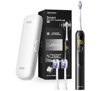SAKYPRORAL Electric Toothbrush with AI Smart Screen for Adults Kids | 150-Day Battery, Real-Time Brushing Map | Whitening Mode, 3-Min Timer, Travel Case | Family Use Electric Tooth Brush (G5S Black)