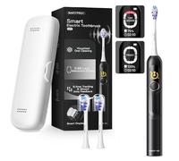 SAKYPRORAL Electric Toothbrush with AI Smart Screen for Adults Kids | 150-Day Battery, Real-Time Brushing Map | Whitening Mode, 3-Min Timer, Travel Case | Family Use Electric Tooth Brush (G5S Black)