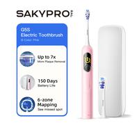 SAKYPRORAL AI Smart Electric Toothbrush for Kids Adults with LED Screen | 150-Day Rechargeable Toothbrush, Real-Time Map |3-Min Timer, Travel Case | Teens Sonic Toothbrush Gift for Family Chirstams (G