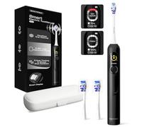 SAKYPRORAL Electric Toothbrush with AI Smart Screen for Adults Kids | 150-Day Battery, Real-Time Brushing Map | Whitening Mode, 3-Min Timer, Travel Case | Family Use Electric Tooth Brush (G5S Black)