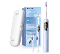 SAKYPRORAL Smart Electric Toothbrush for Adults Kids | 150-Day Battery, Real-Time Brushing Map | Whitening Mode, 3-Min Timer, Travel Case | Family Sonic Electric Tooth Brush (G5S Blue)