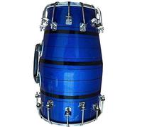 SALABLEZ Handmade Wooden Dholak Indian Folk Musical Instrument Drum Nuts N Bolt (Blue)