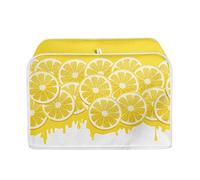 Salabomia Toaster Cover 4 Slice, Yellow Lemon Washable Bread Maker Cover Toaster Protector, Dustproof Kitchen Appliance Accessories, Women Gift